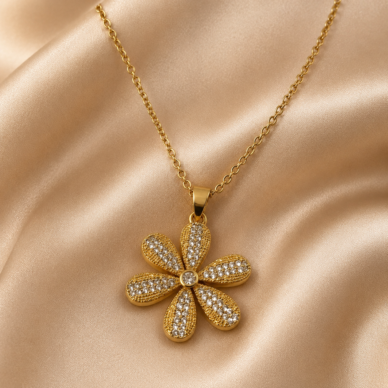 Abuda Yara Daisy Bloom Gold Jewelry Set image 4