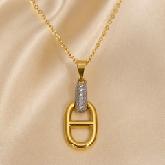 Abuda Mariam Two Tone Link Gold Jewelry Set image 4