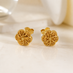 Abuda Jamila Sunflower Medallion Gold Jewelry Set image 4