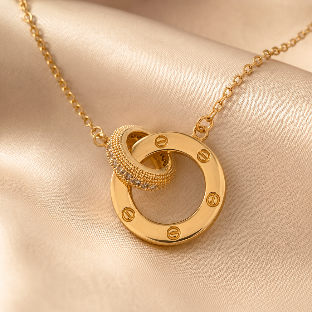 Abuda Aaliyah Crescent Swirl Gold Jewelry Set image 4