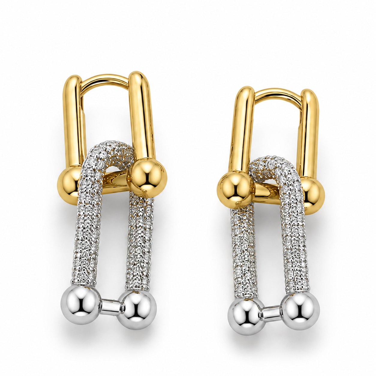 Abuda Lina Silver Column Gold Jewelry Set image 4