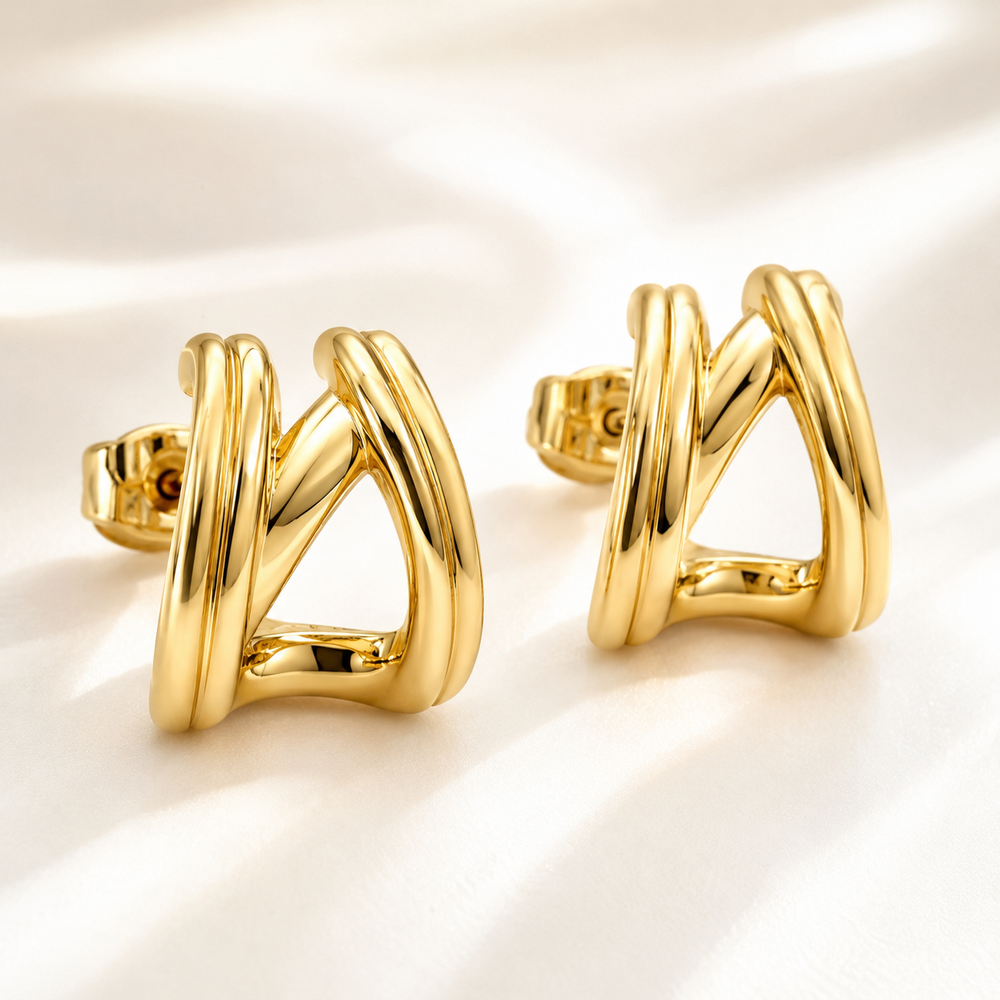 Abuda Farah Ribbon Arch Gold Jewelry Set image 5