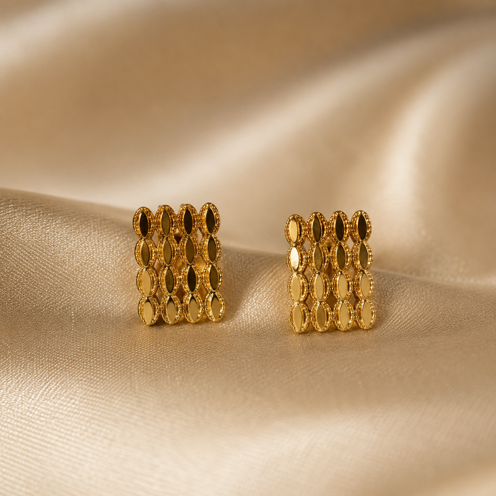 Abuda Zaina Mosaic Bar Gold Jewelry Set image 5