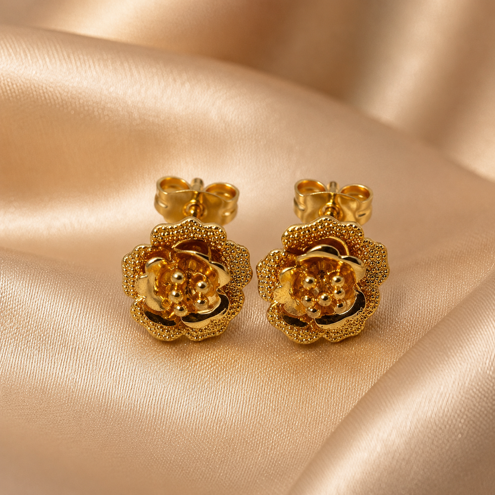 Abuda Zahira Rose Bloom Gold Jewelry Set image 5