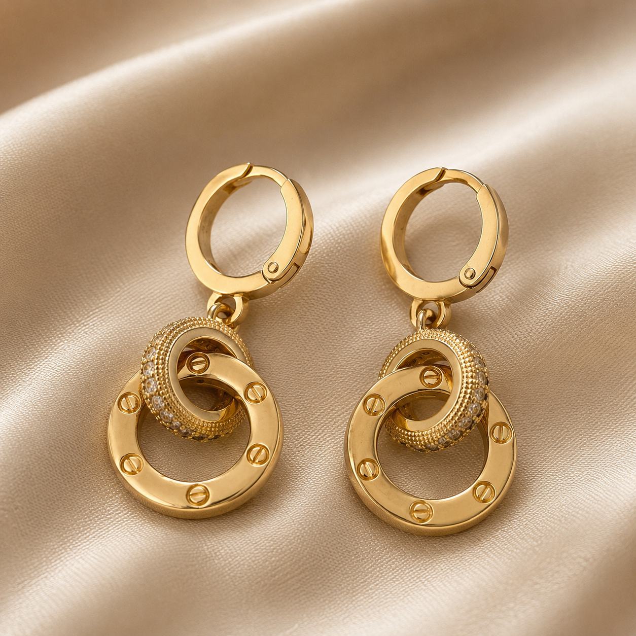 Abuda Aaliyah Crescent Swirl Gold Jewelry Set image 5