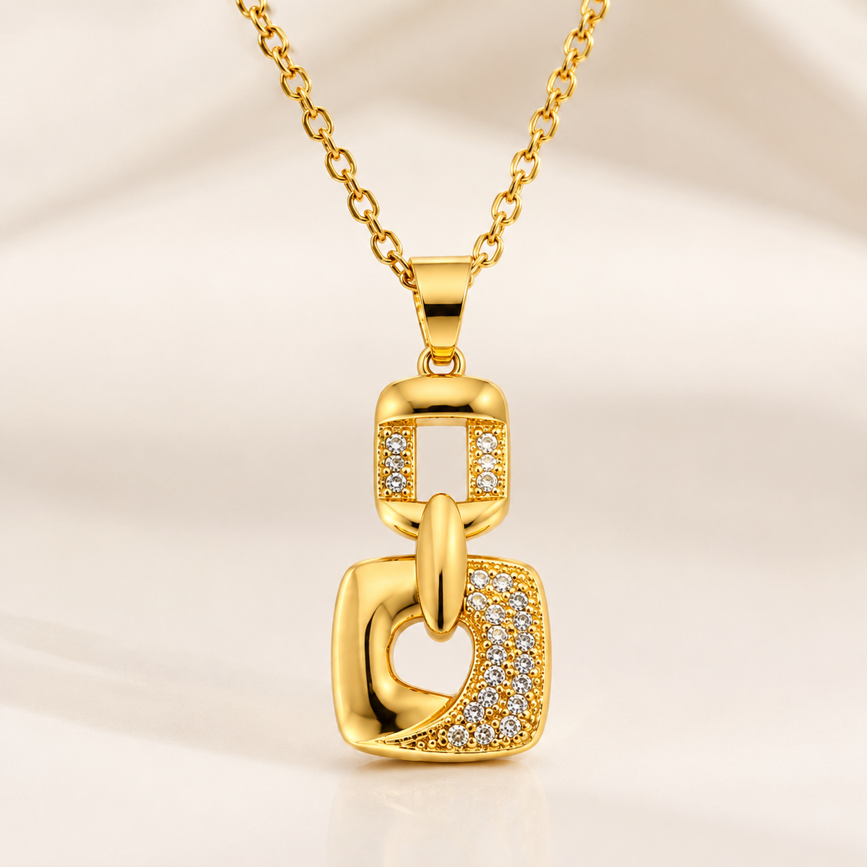Abuda Iman Chain Lock Gold Jewelry Set image 5