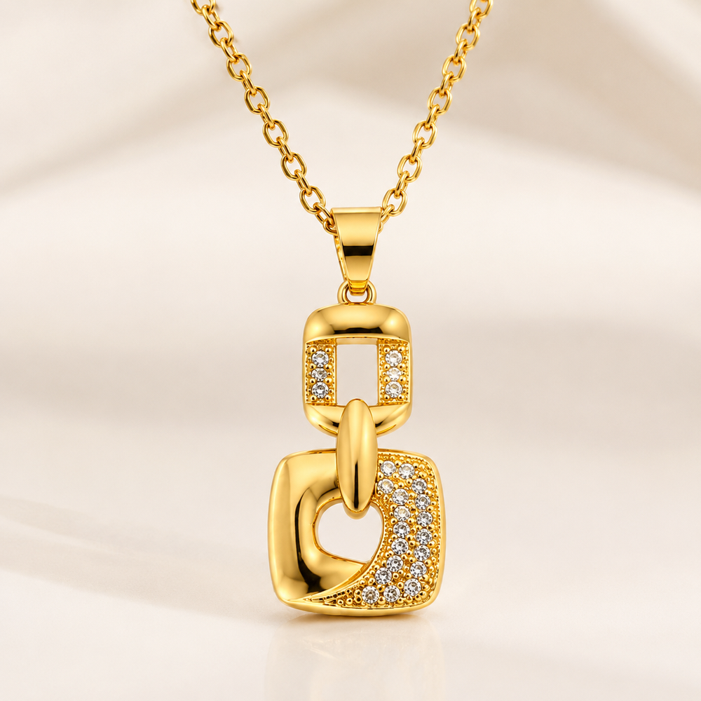 Abuda Iman Chain Lock Gold Jewelry Set image 5