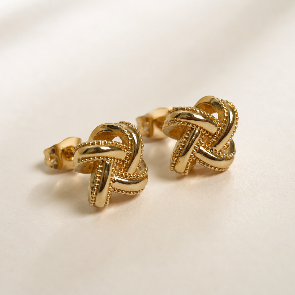 Abuda Noura Twisted Knot Gold Jewelry Set image 5