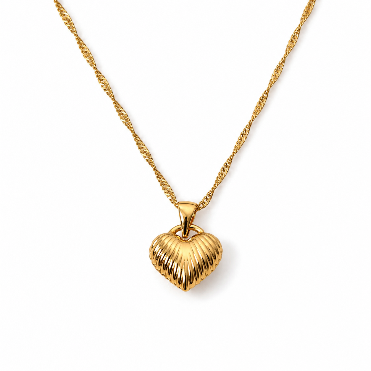 Abuda Mira Heart Locket Gold Jewelry Set image 5