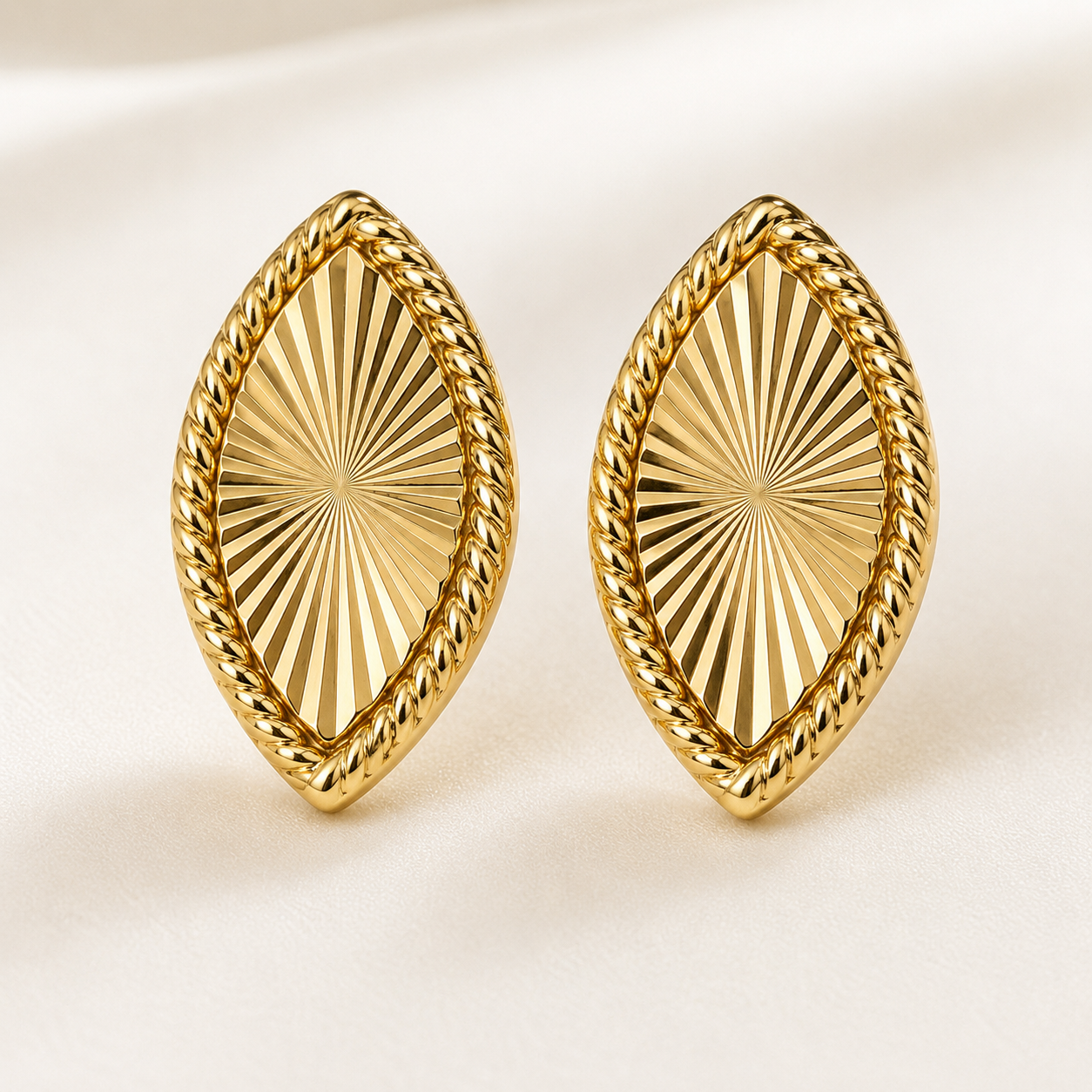 Abuda Yasmina Leaf Marquise Gold Jewelry Set image 5