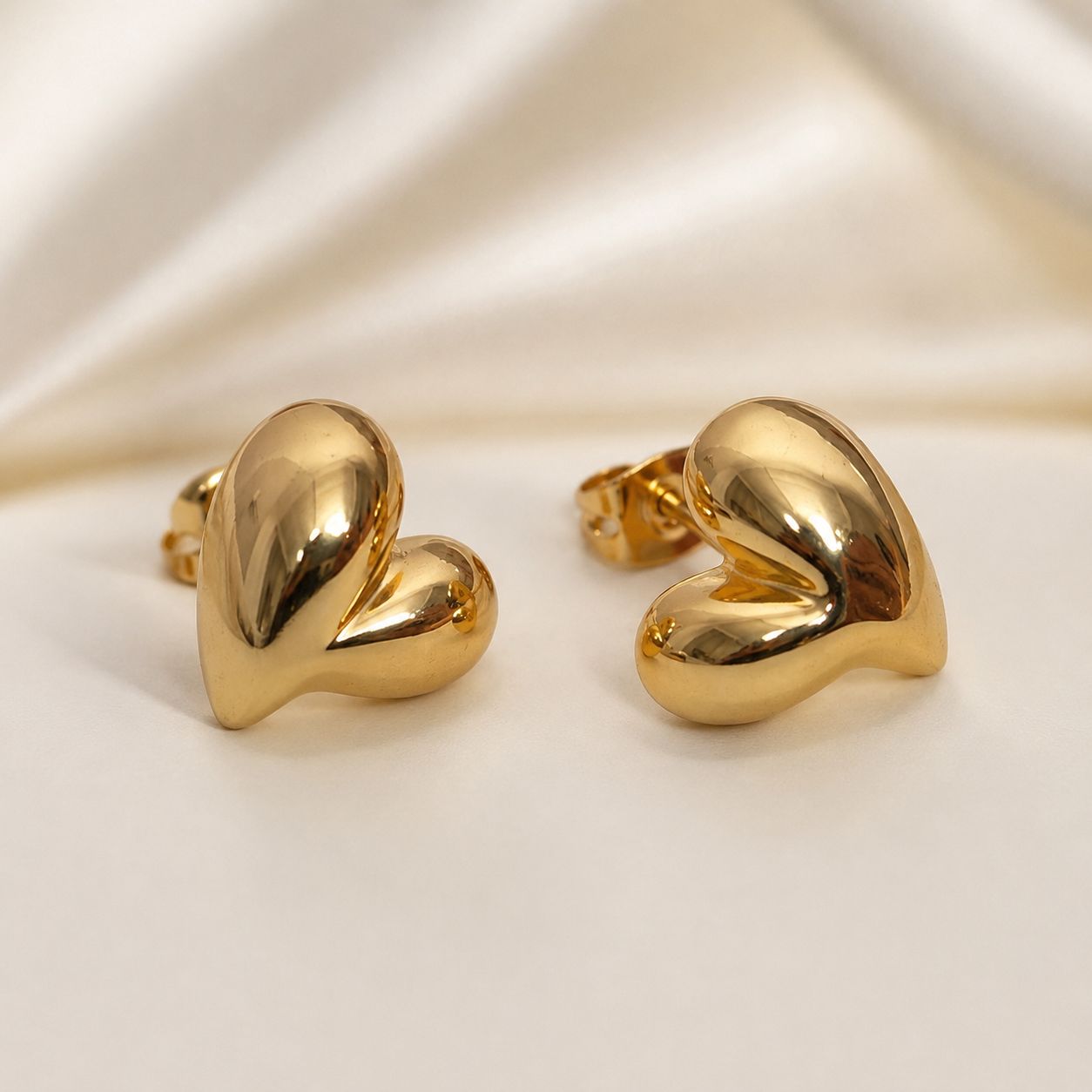 Abuda Nawal Double Petal Heart Gold Jewelry Set image 5