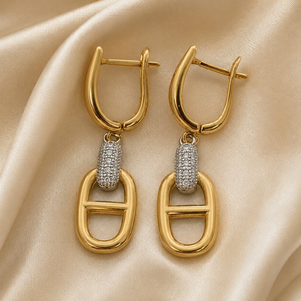 Abuda Mariam Two Tone Link Gold Jewelry Set image 5
